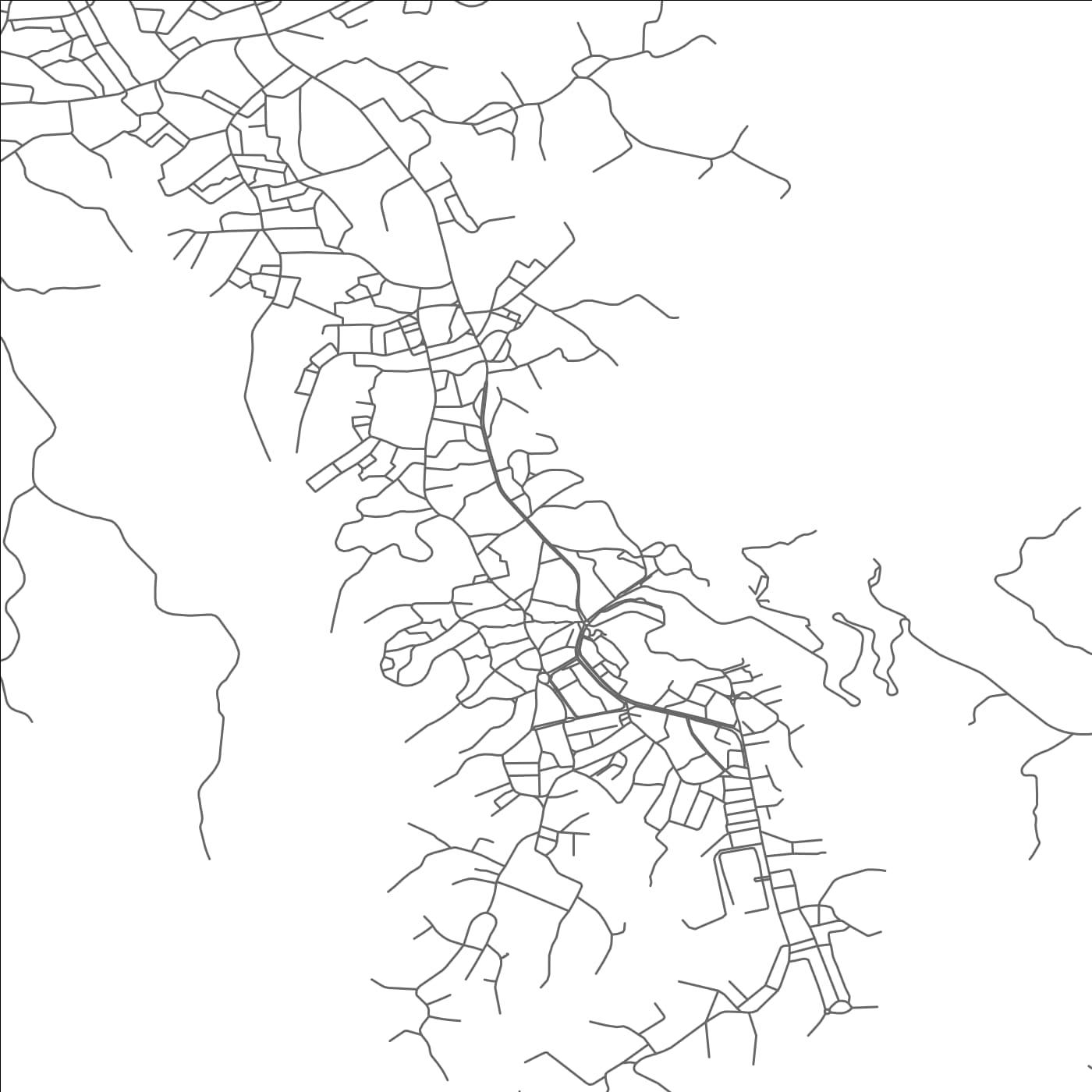 ROAD MAP OF NALUT, LIBYA BY MAPBAKES