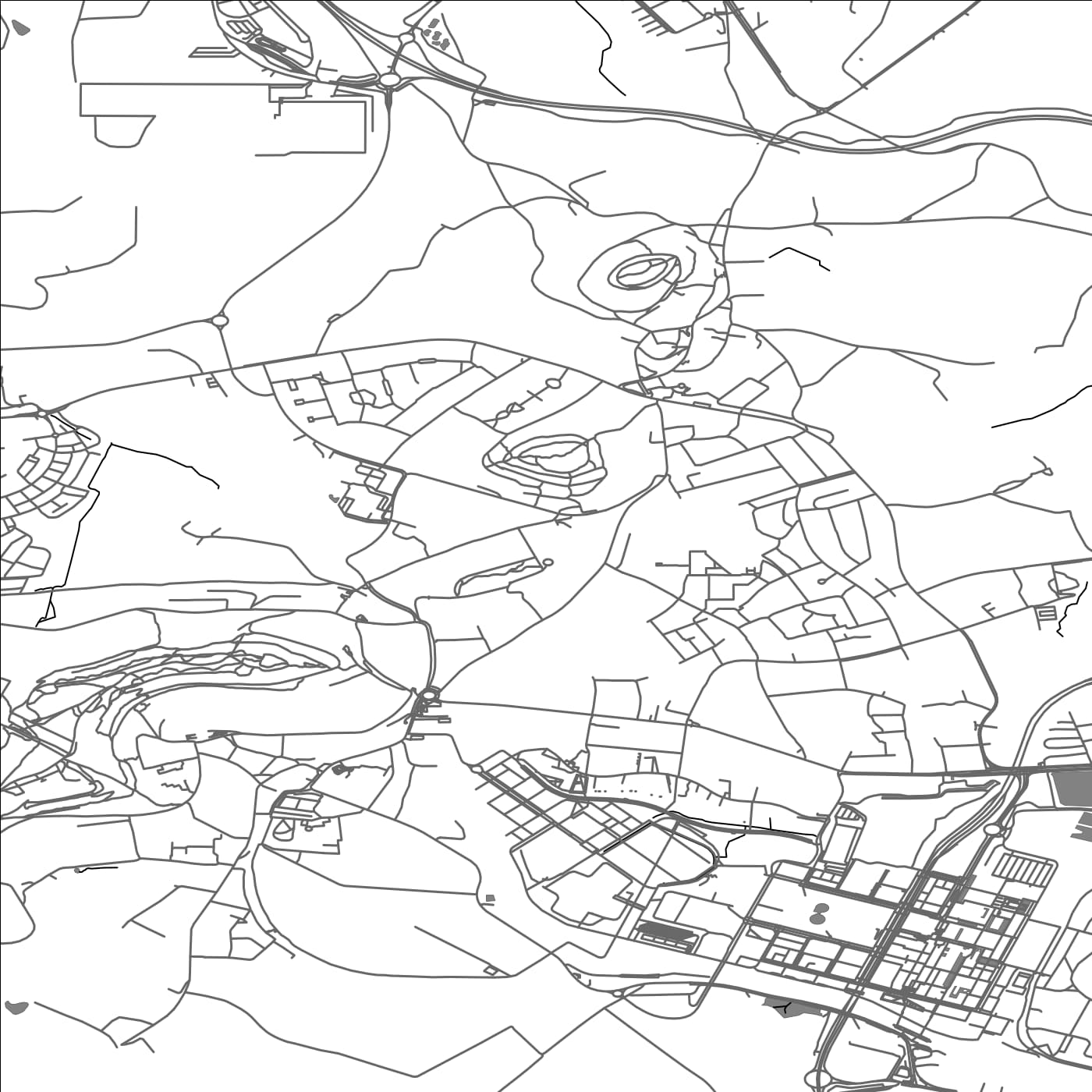 ROAD MAP OF BELVAUX, LUXEMBOURG BY MAPBAKES