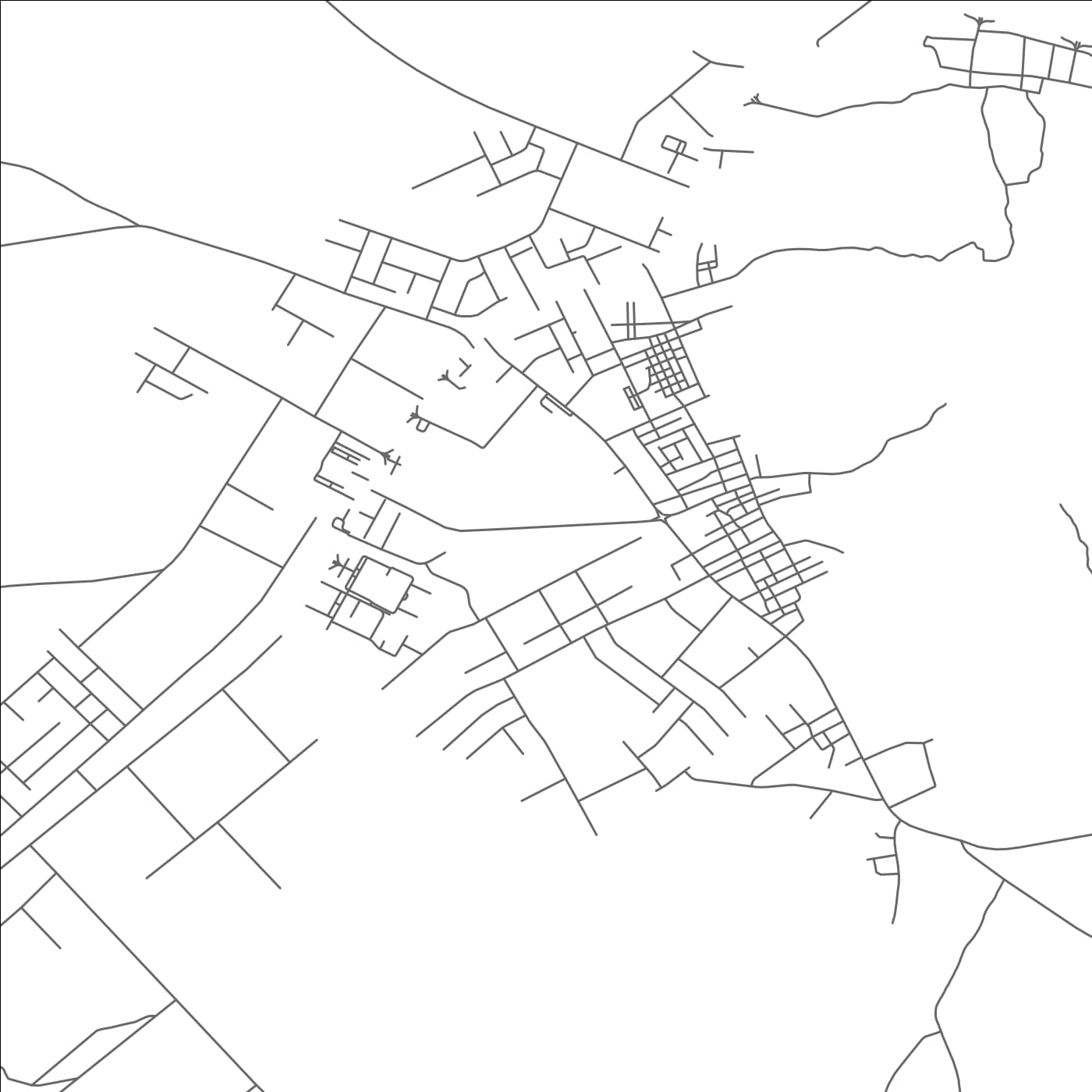 ROAD MAP OF DANK, OMAN BY MAPBAKES