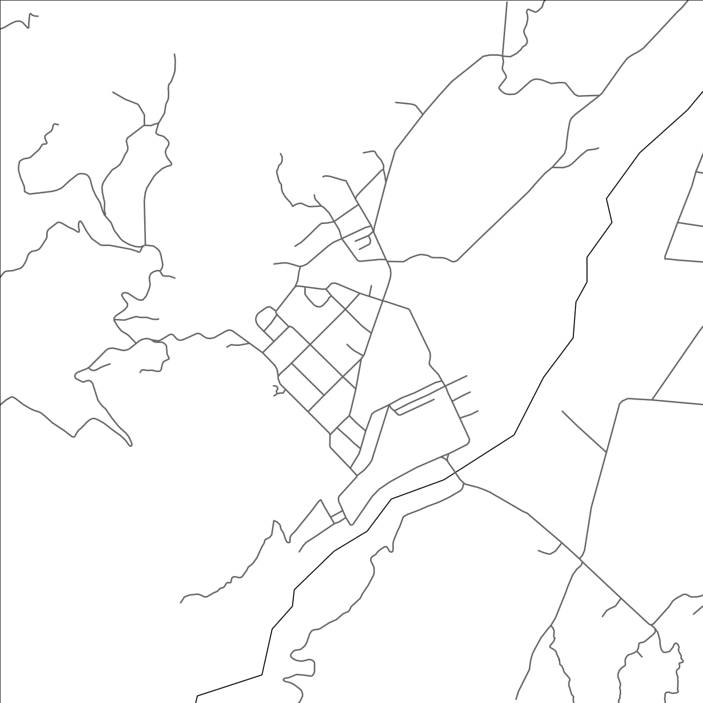 ROAD MAP OF WAU, PAPUA NEW GUINEA BY MAPBAKES