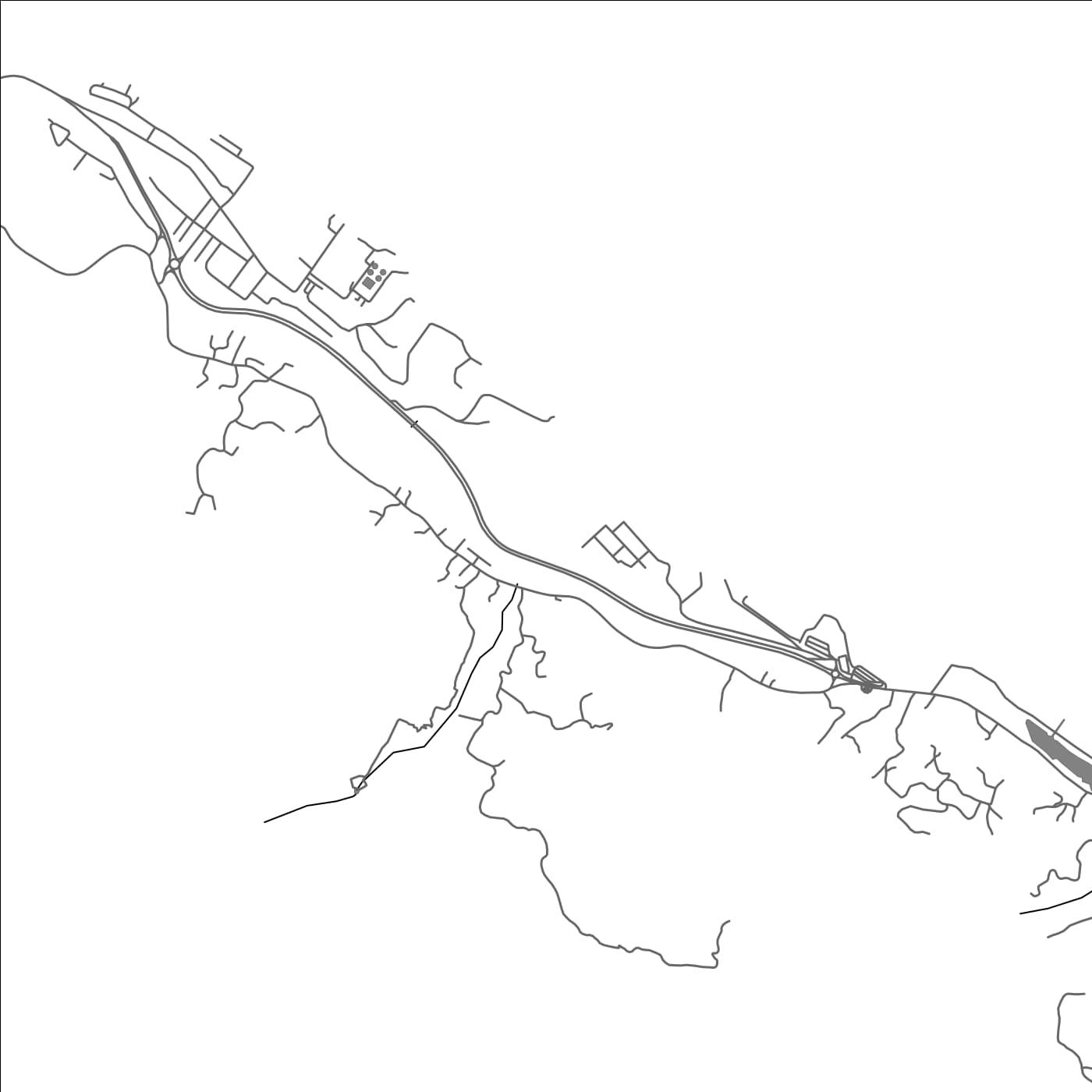 ROAD MAP OF CASCADE, SEYCHELLES BY MAPBAKES