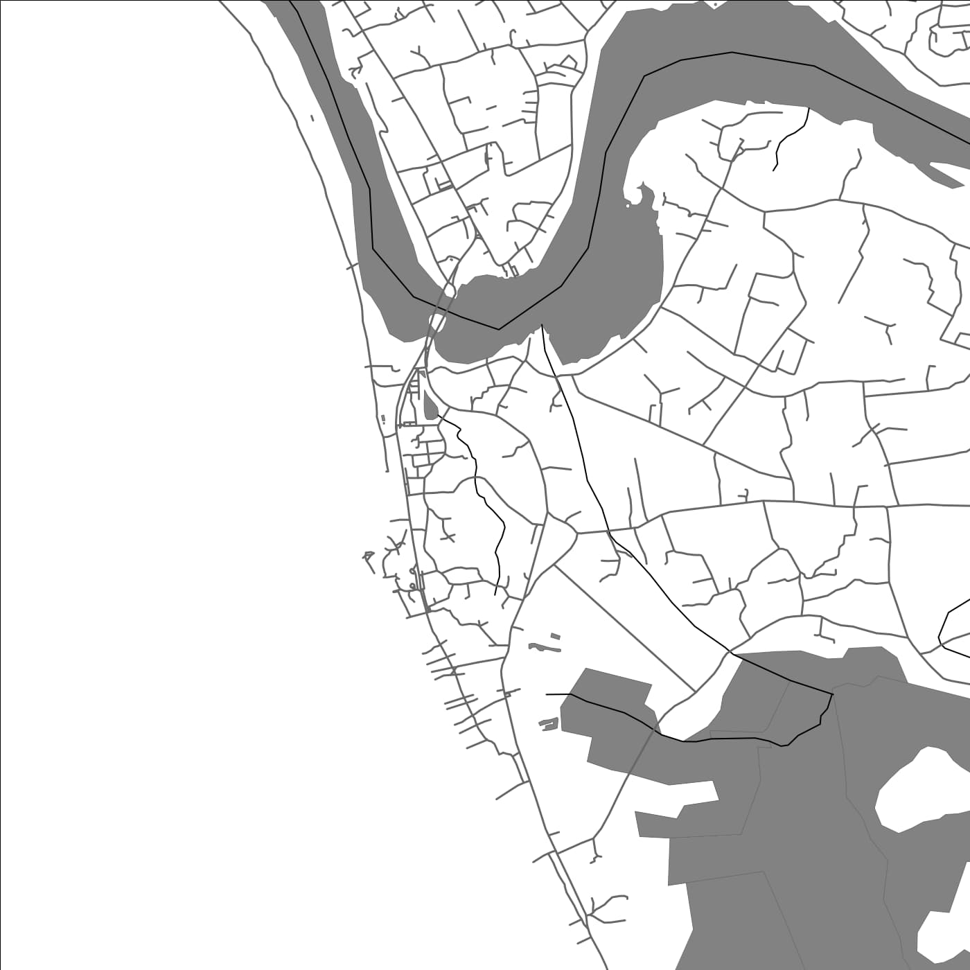 ROAD MAP OF BENTOTA, SRI LANKA BY MAPBAKES