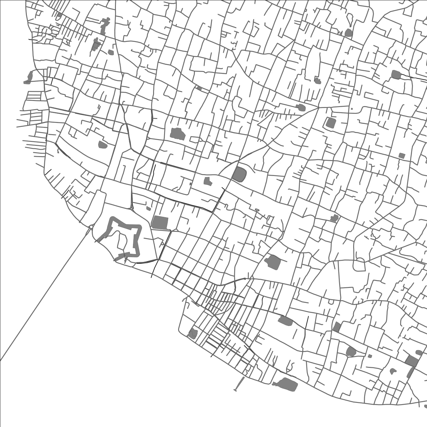 ROAD MAP OF JAFFNA, SRI LANKA BY MAPBAKES