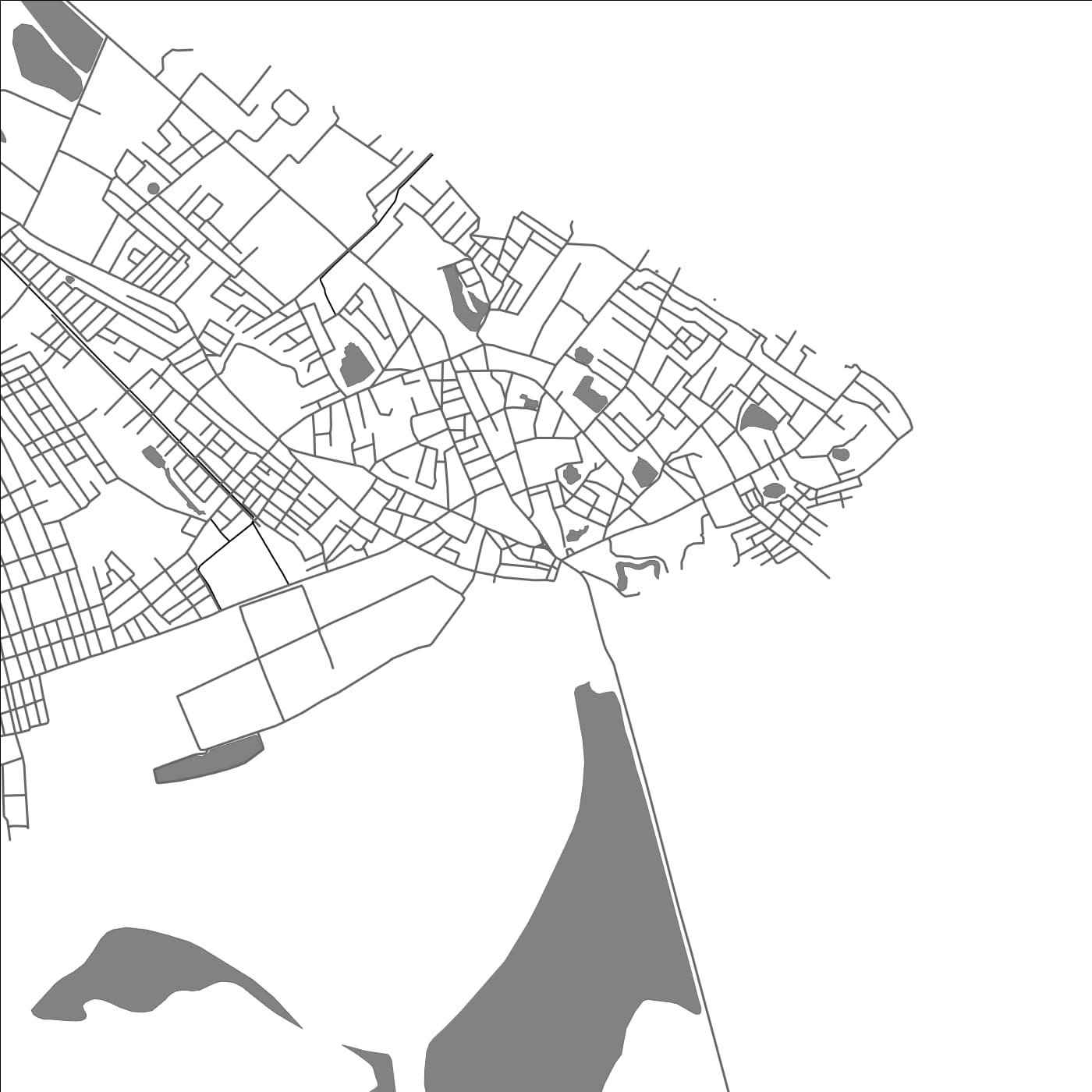 ROAD MAP OF MANNAR, SRI LANKA BY MAPBAKES