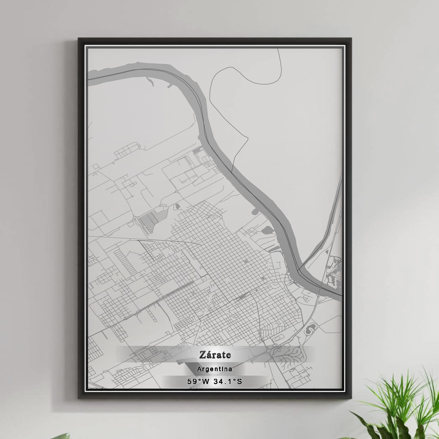 ROAD MAP OF ZÃRATE, ARGENTINA BY MAPBAKES