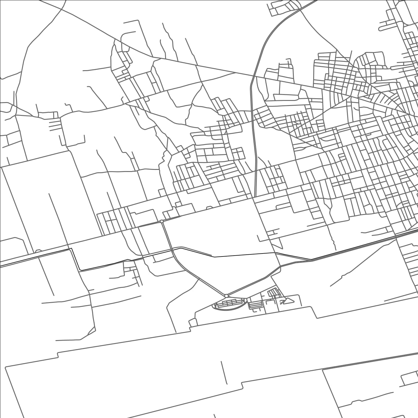 ROAD MAP OF AL AAROUI, MOROCCO BY MAPBAKES