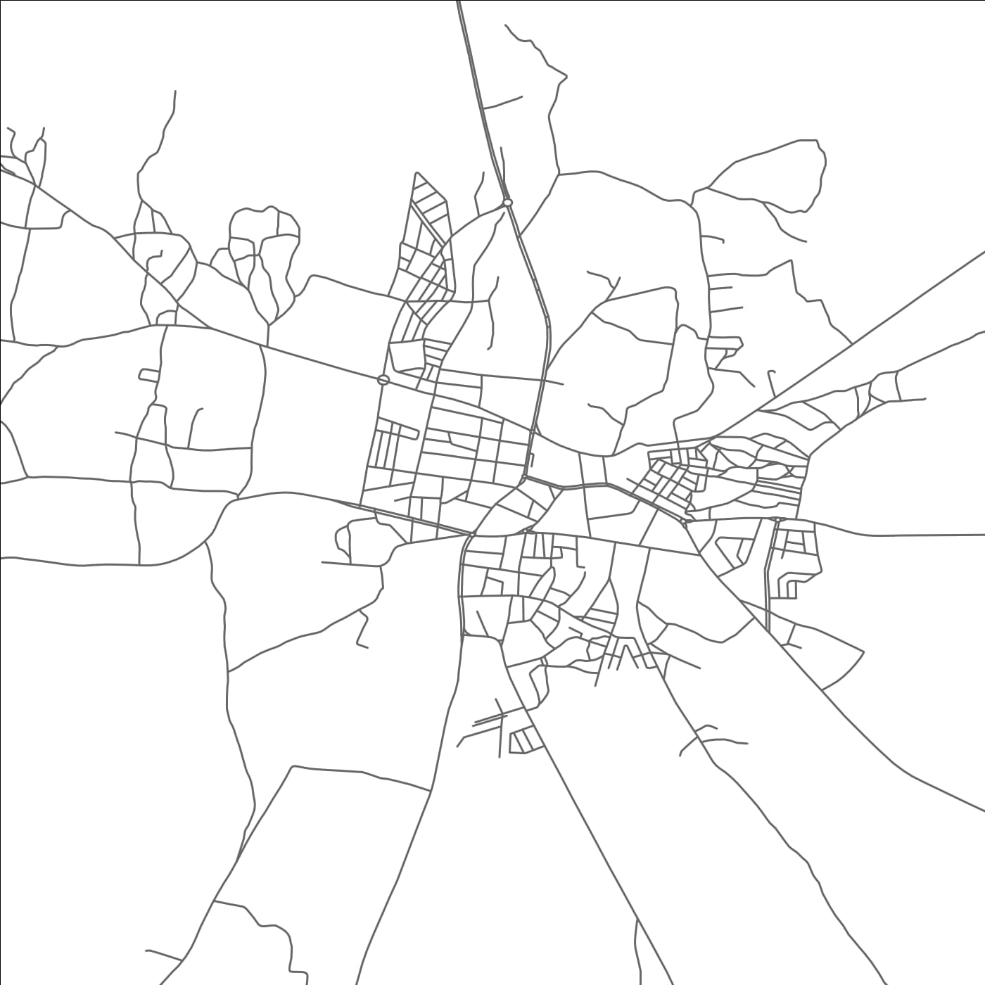 ROAD MAP OF AL BROUJ, MOROCCO BY MAPBAKES