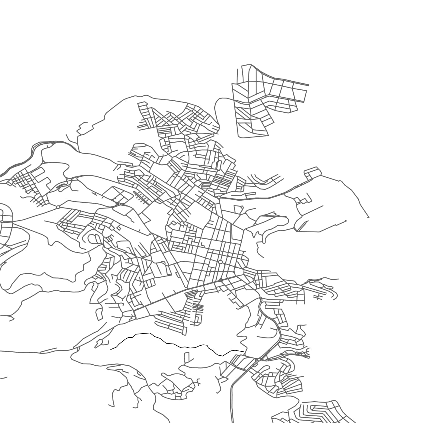 ROAD MAP OF AL HOCEIMA, MOROCCO BY MAPBAKES