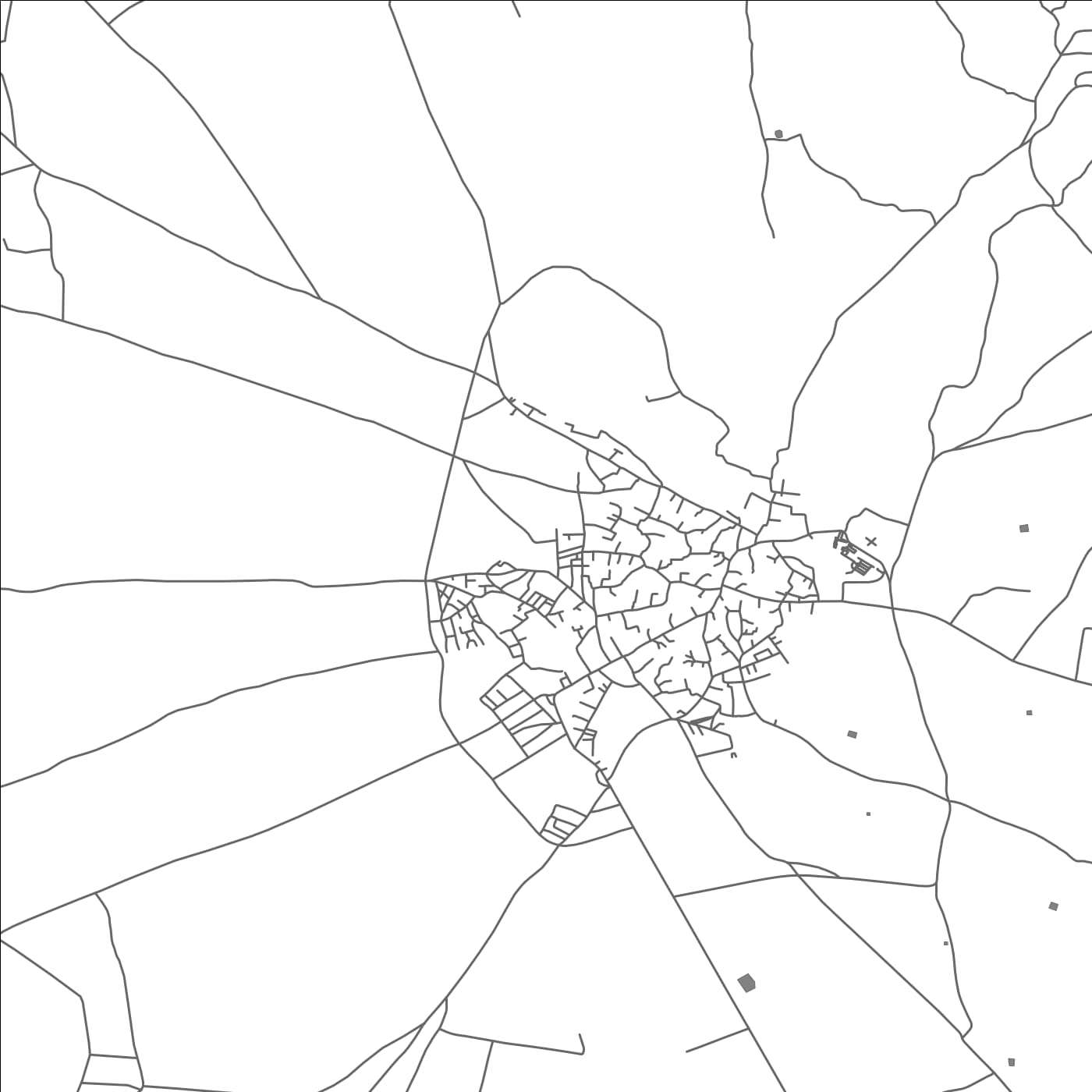 ROAD MAP OF SIDI ZOUINE, MOROCCO BY MAPBAKES