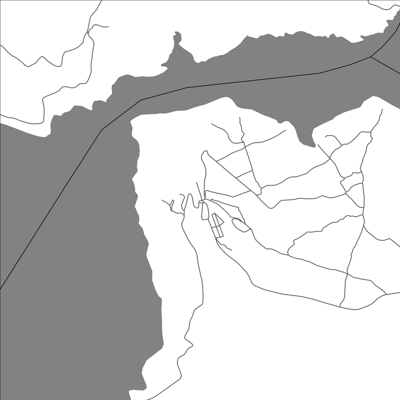 ROAD MAP OF TAFRANT, MOROCCO BY MAPBAKES