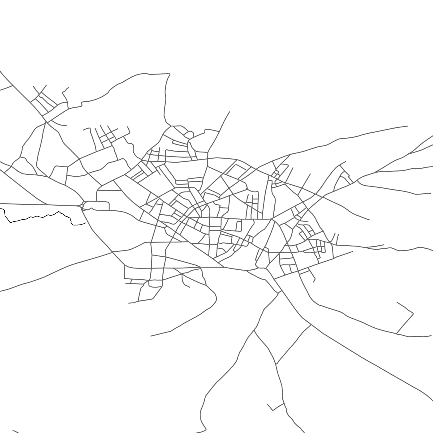 ROAD MAP OF TAHLA, MOROCCO BY MAPBAKES