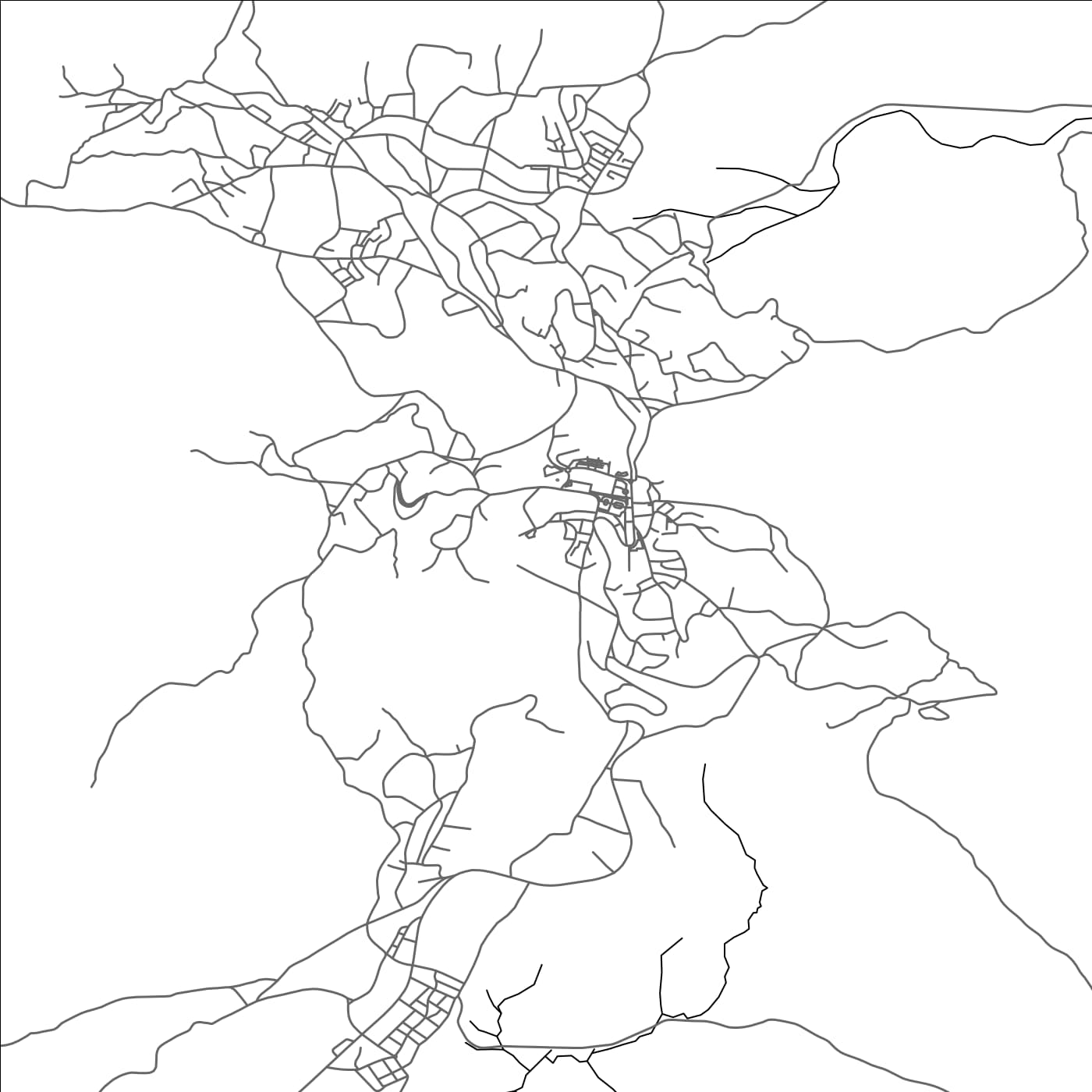 ROAD MAP OF TAOUNATE, MOROCCO BY MAPBAKES