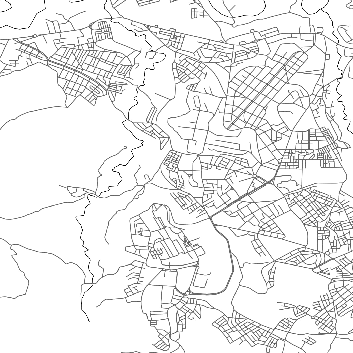 ROAD MAP OF TAZA, MOROCCO BY MAPBAKES