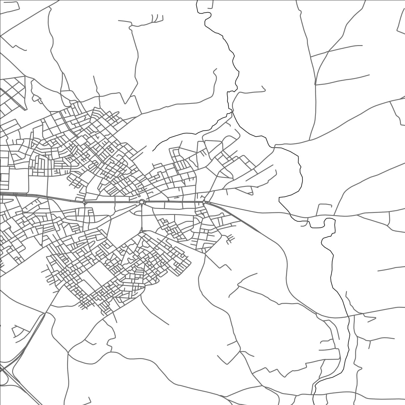ROAD MAP OF TIFLET, MOROCCO BY MAPBAKES