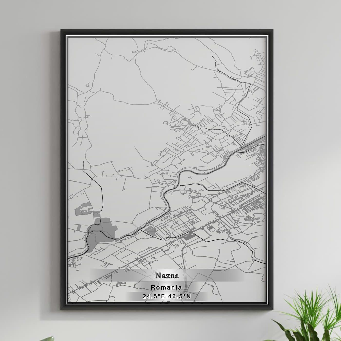 ROAD MAP OF NAZNA, ROMANIA BY MAPBAKES