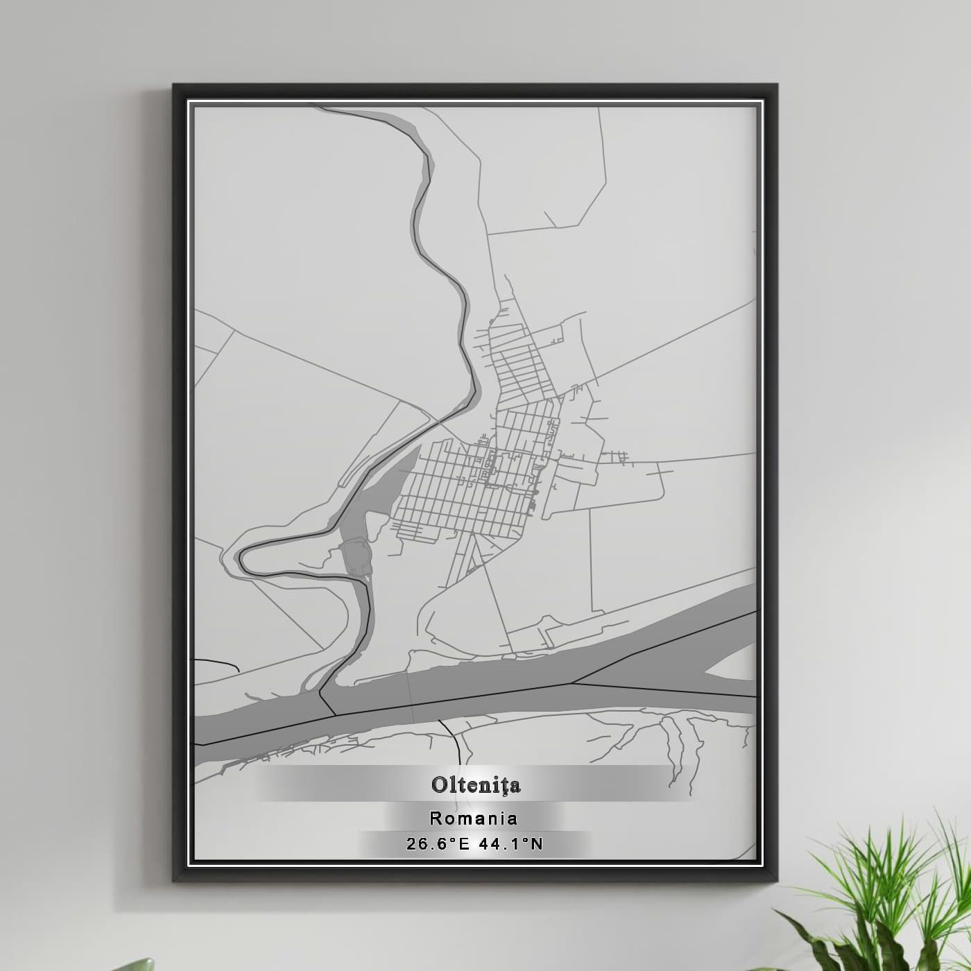 ROAD MAP OF OLTENITA, ROMANIA BY MAPBAKES