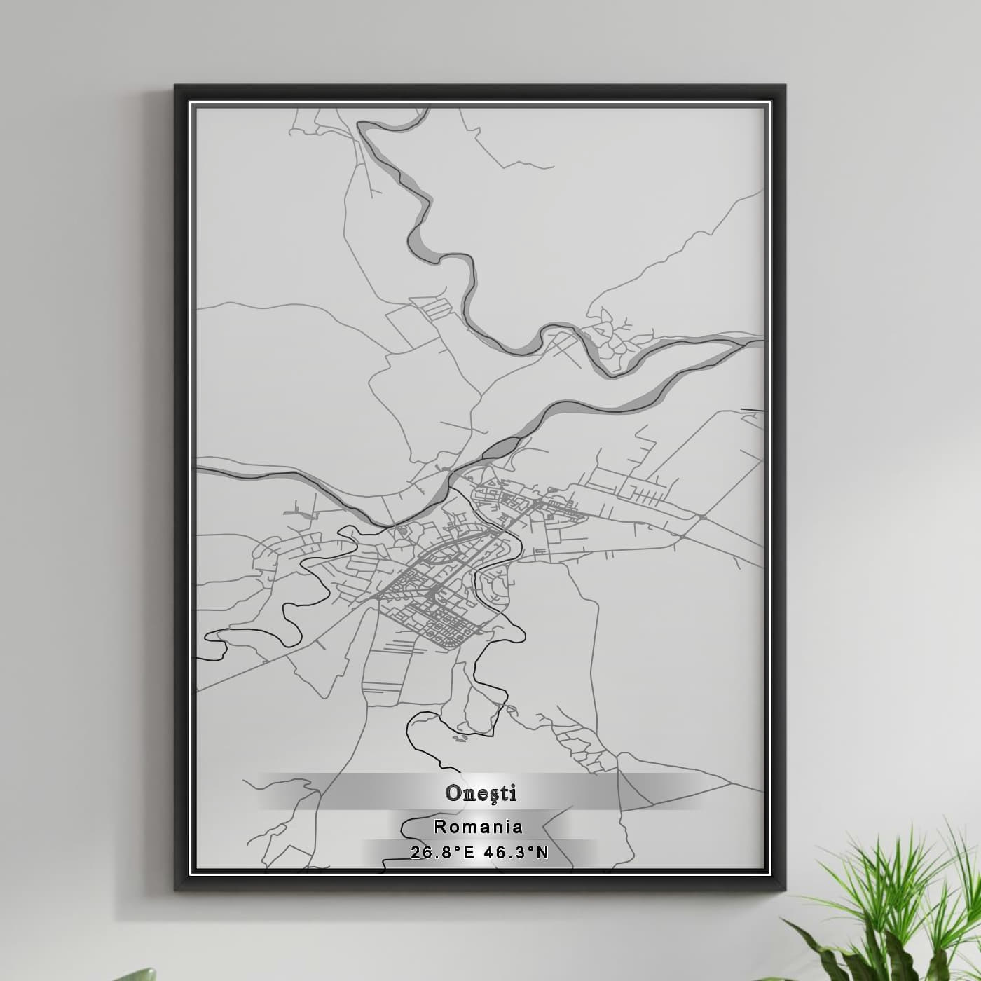 ROAD MAP OF ONESTI, ROMANIA BY MAPBAKES