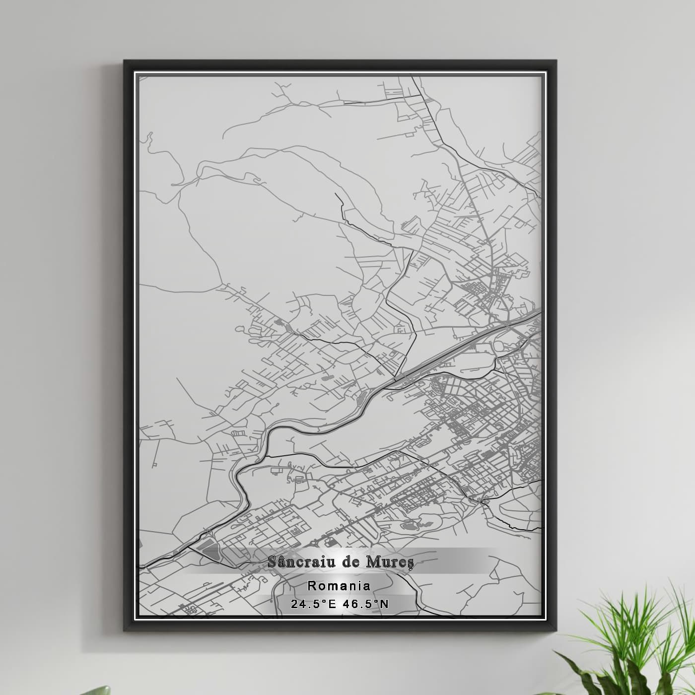 ROAD MAP OF SANCRAIU-DE-MURES, ROMANIA BY MAPBAKES