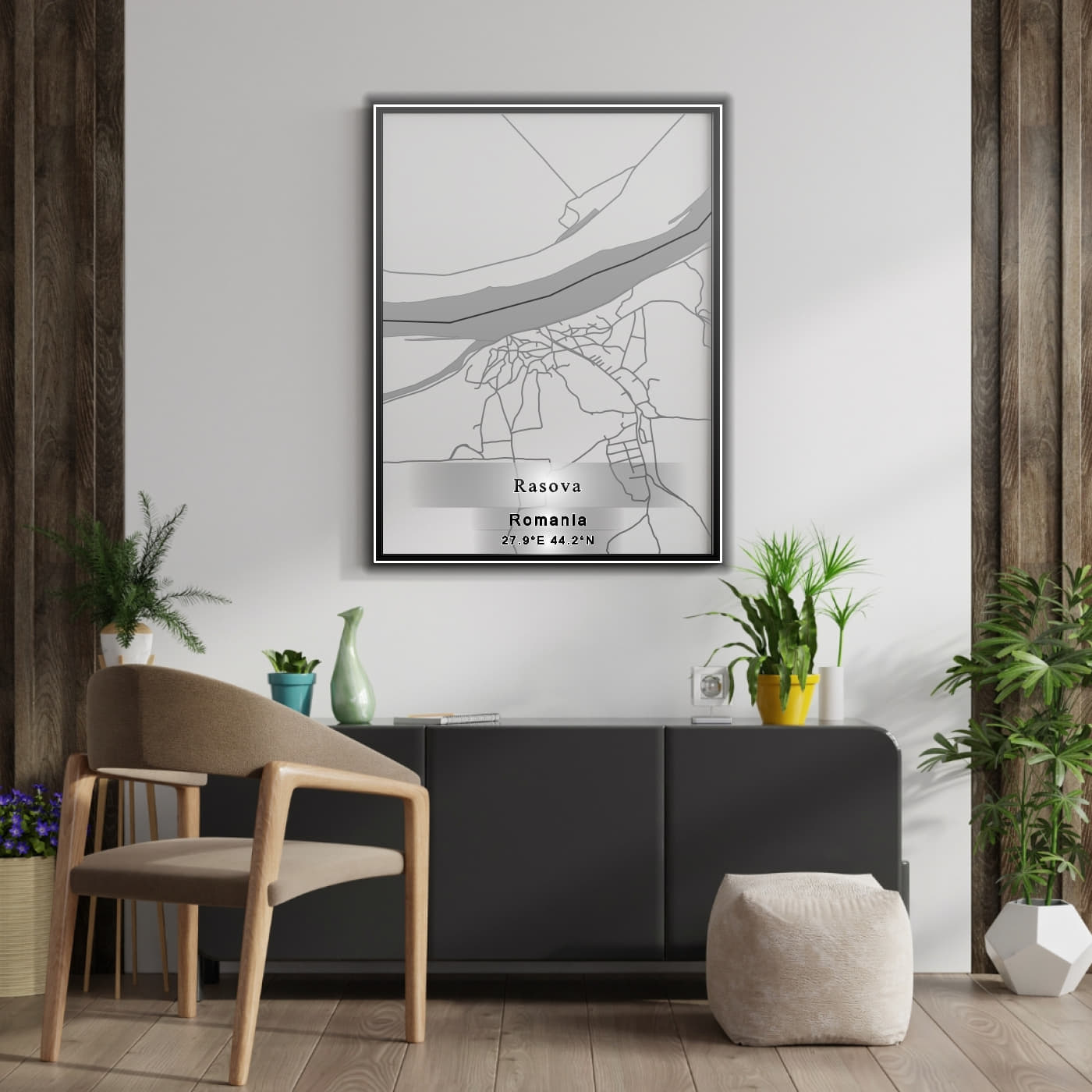 ROAD MAP OF RASOVA, ROMANIA BY MAPBAKES