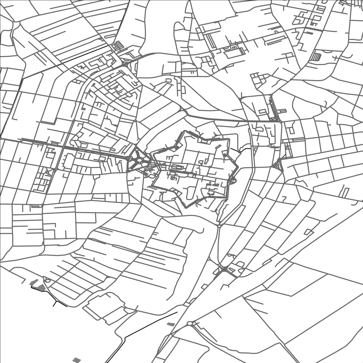 ROAD MAP OF ALBA-IULIA, ROMANIA BY MAPBAKES