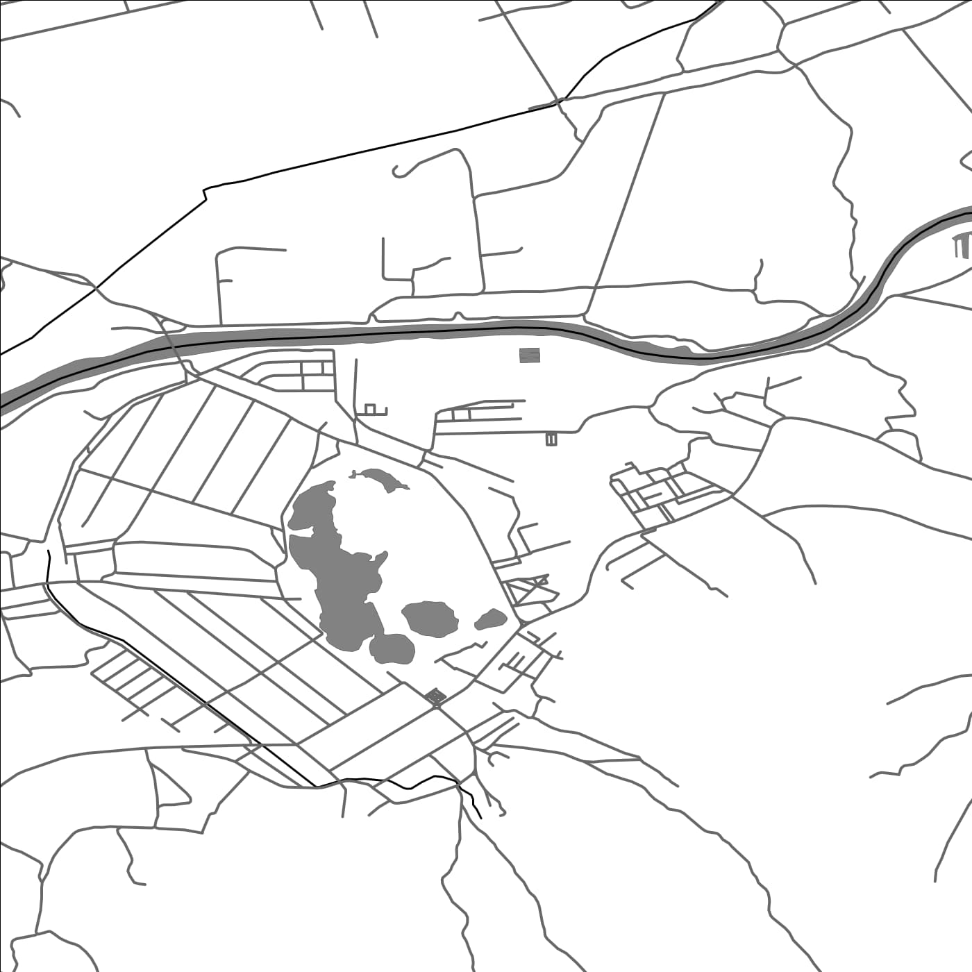 ROAD MAP OF OCNA-MURES, ROMANIA BY MAPBAKES