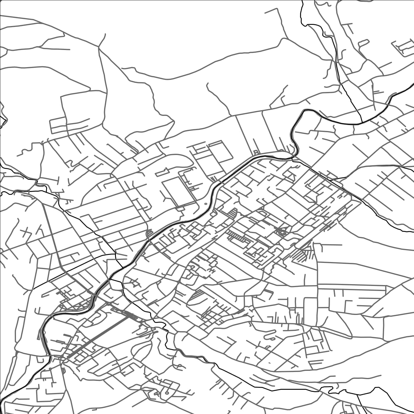 ROAD MAP OF ODORHEIU-SECUIESC, ROMANIA BY MAPBAKES