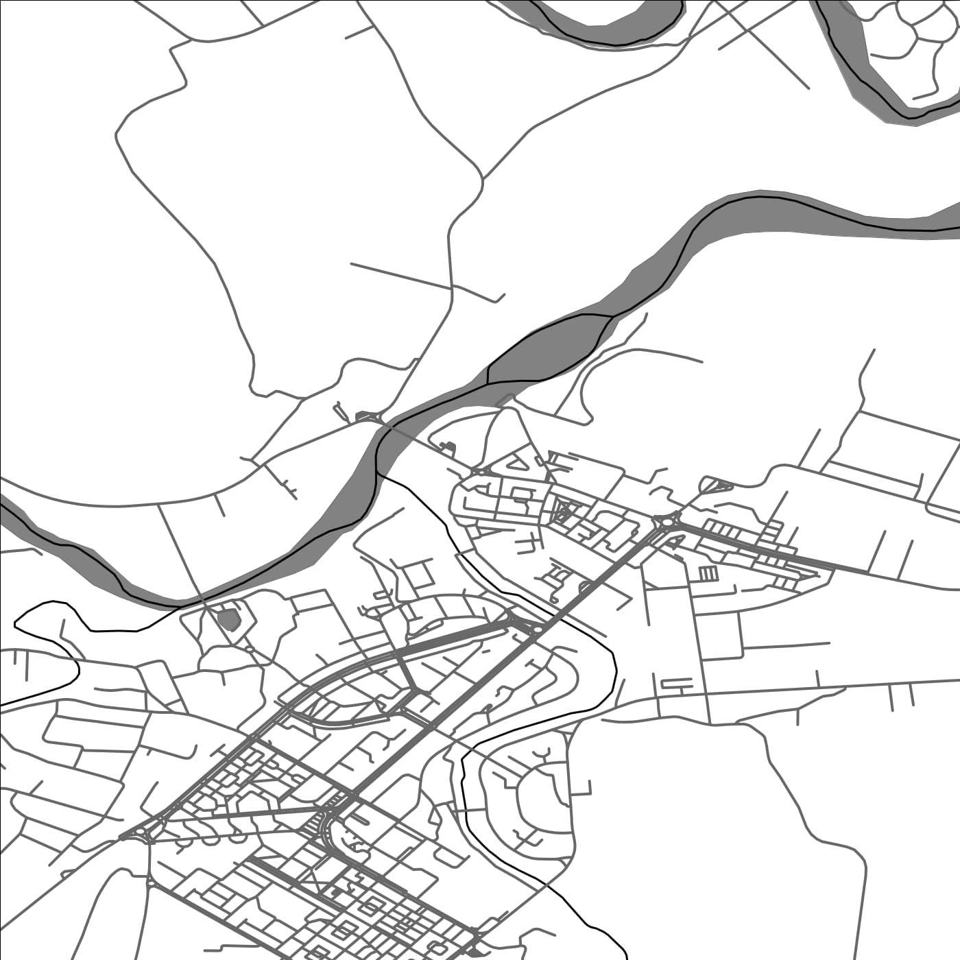 ROAD MAP OF ONESTI, ROMANIA BY MAPBAKES