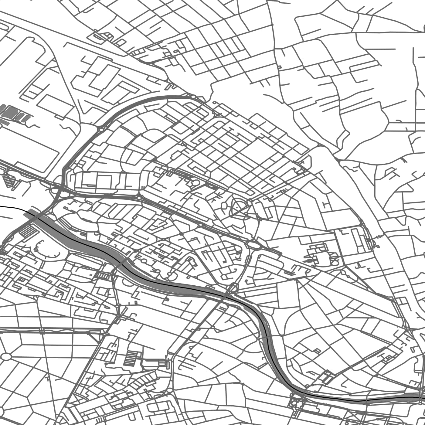 ROAD MAP OF ORADEA, ROMANIA BY MAPBAKES