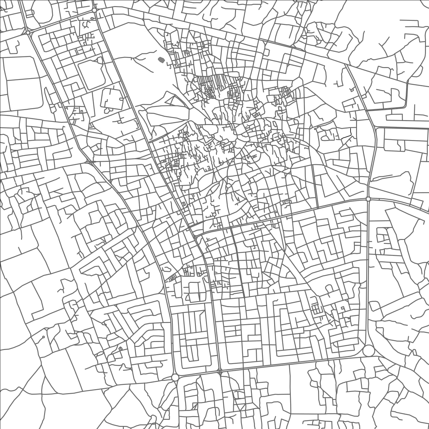 ROAD MAP OF DHAMĀR, YEMEN BY MAPBAKES