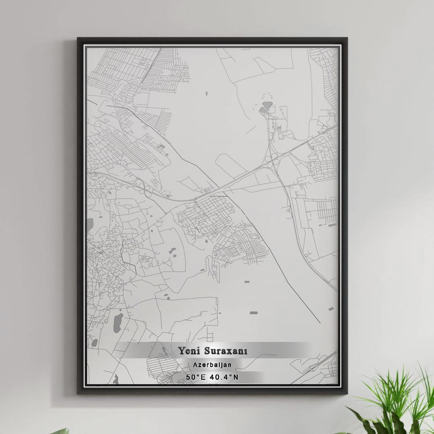 ROAD MAP OF YENI SURAXANI, AZERBAIJAN BY MAPBAKES