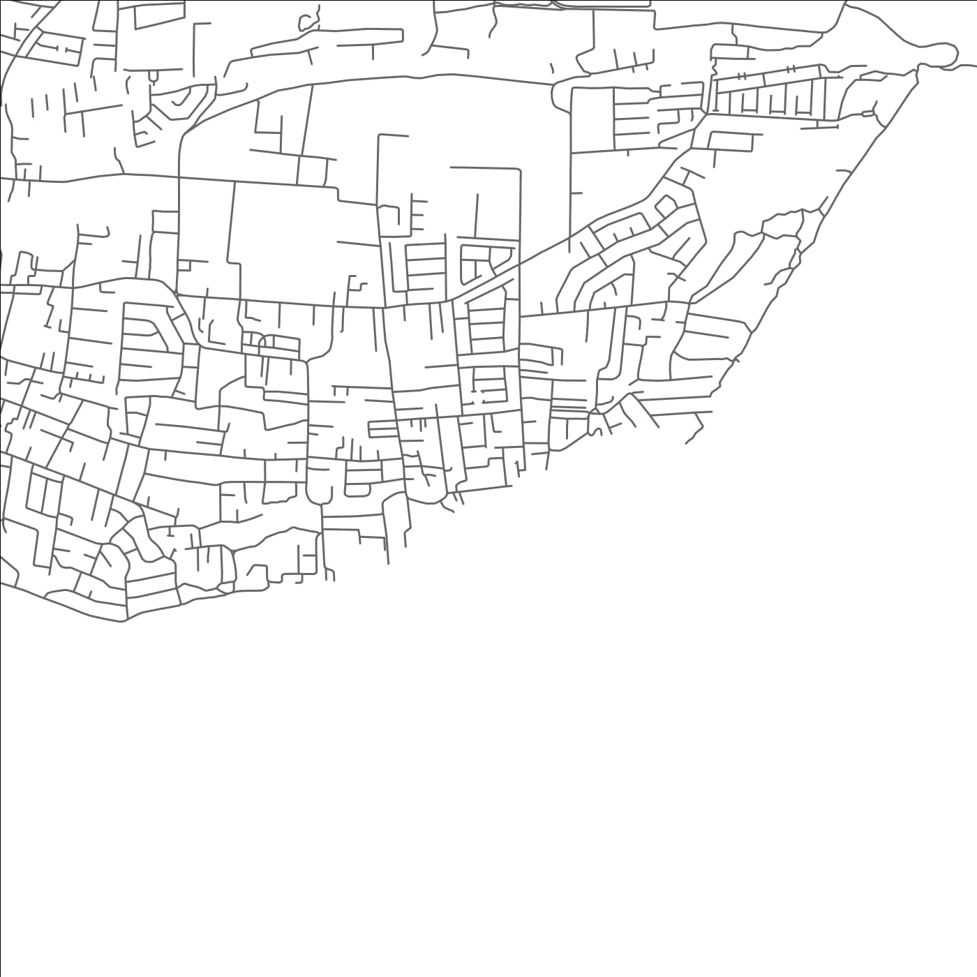 ROAD MAP OF ROUND ROCK, BARBADOS BY MAPBAKES