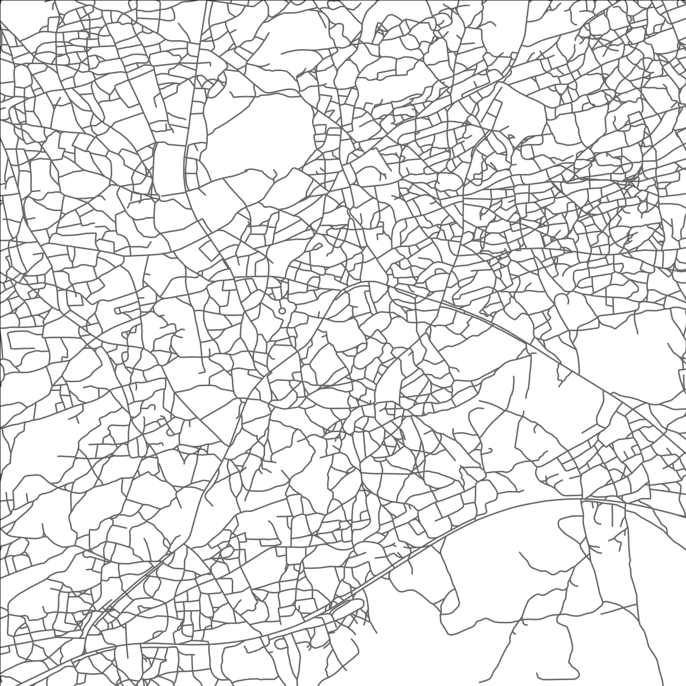 ROAD MAP OF THAMAGA, BOTSWANA BY MAPBAKES