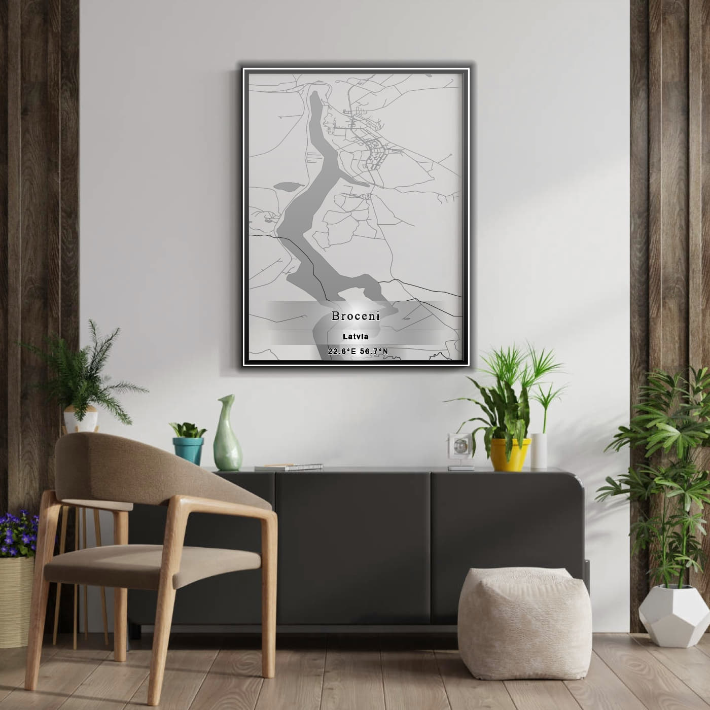 ROAD MAP OF BROCĒNI, LATVIA BY MAPBAKES