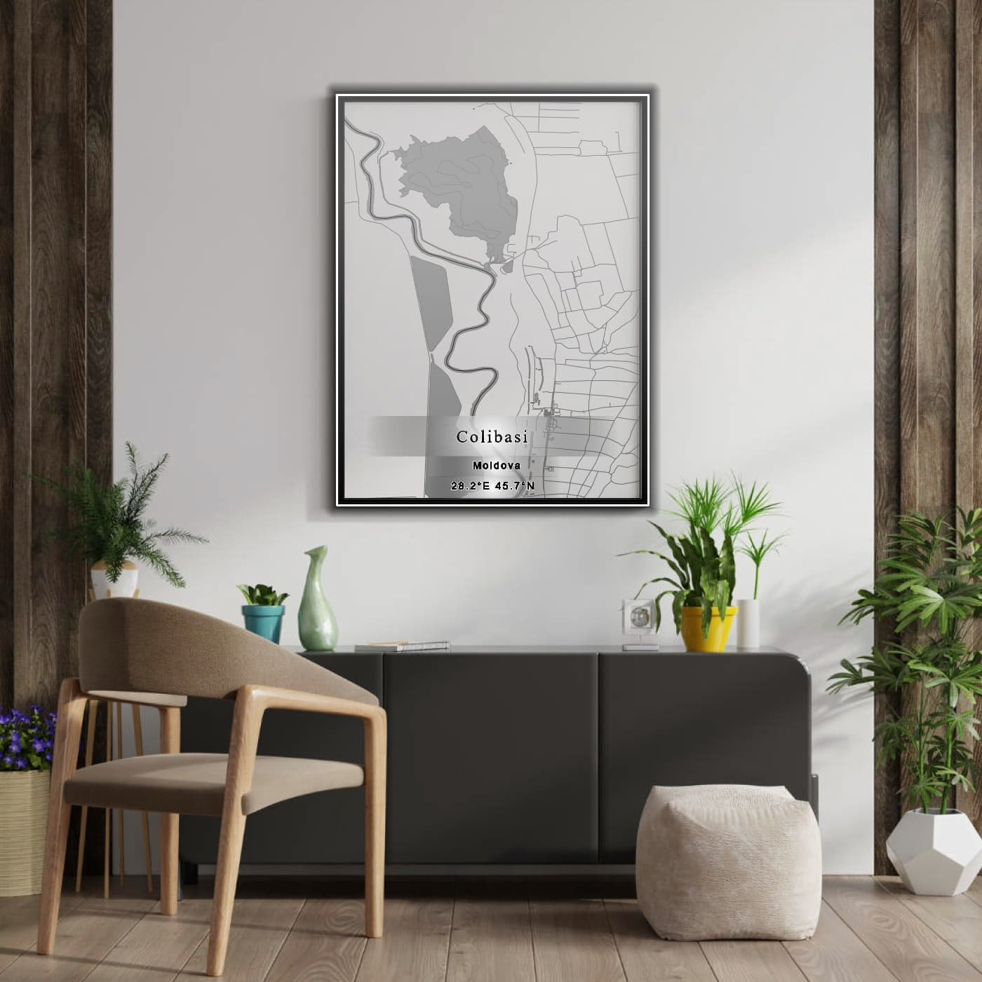ROAD MAP OF COLIBAŞI, MOLDOVA BY MAPBAKES