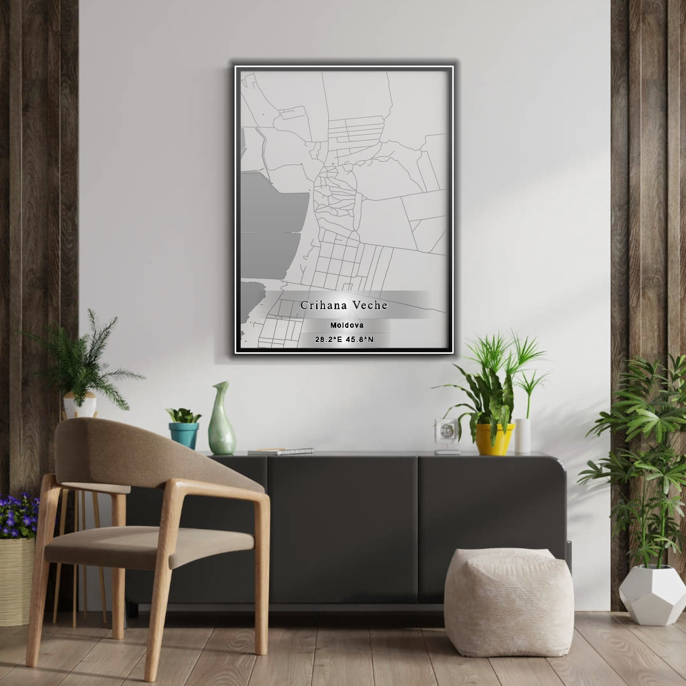ROAD MAP OF CRIHANA VECHE, MOLDOVA BY MAPBAKES