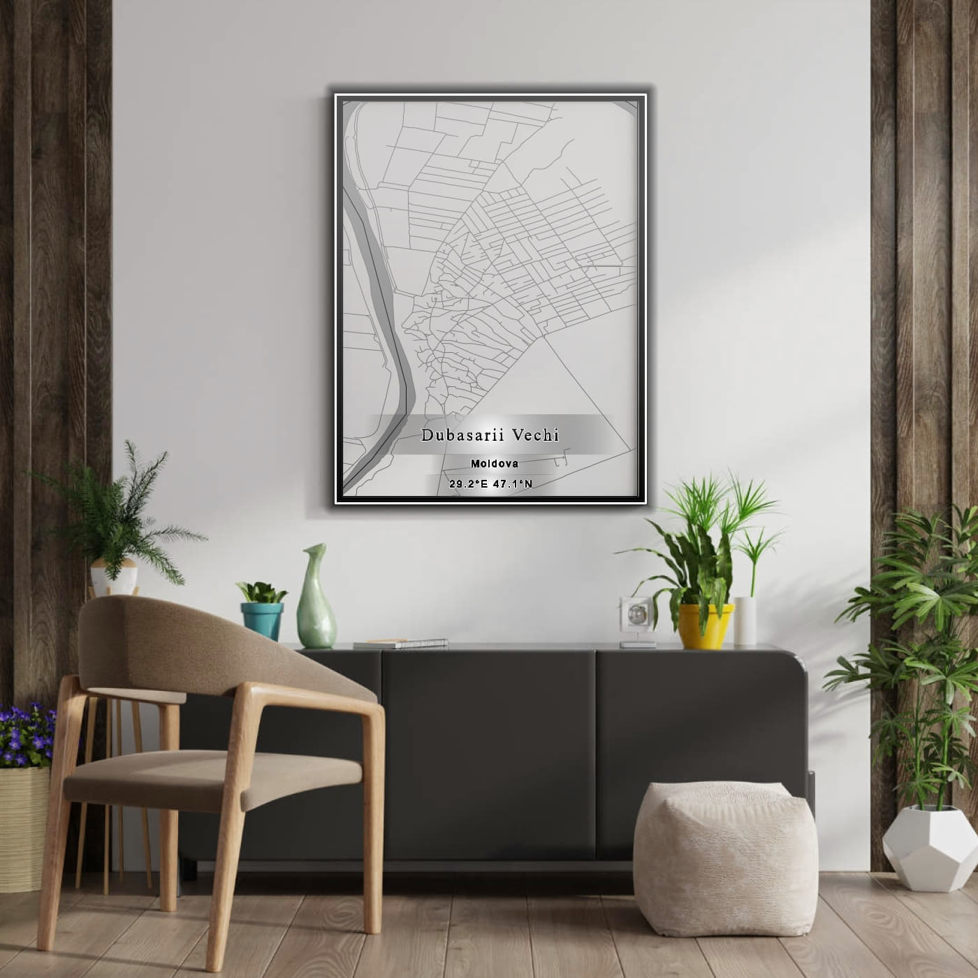 ROAD MAP OF DUBĂSARII VECHI, MOLDOVA BY MAPBAKES