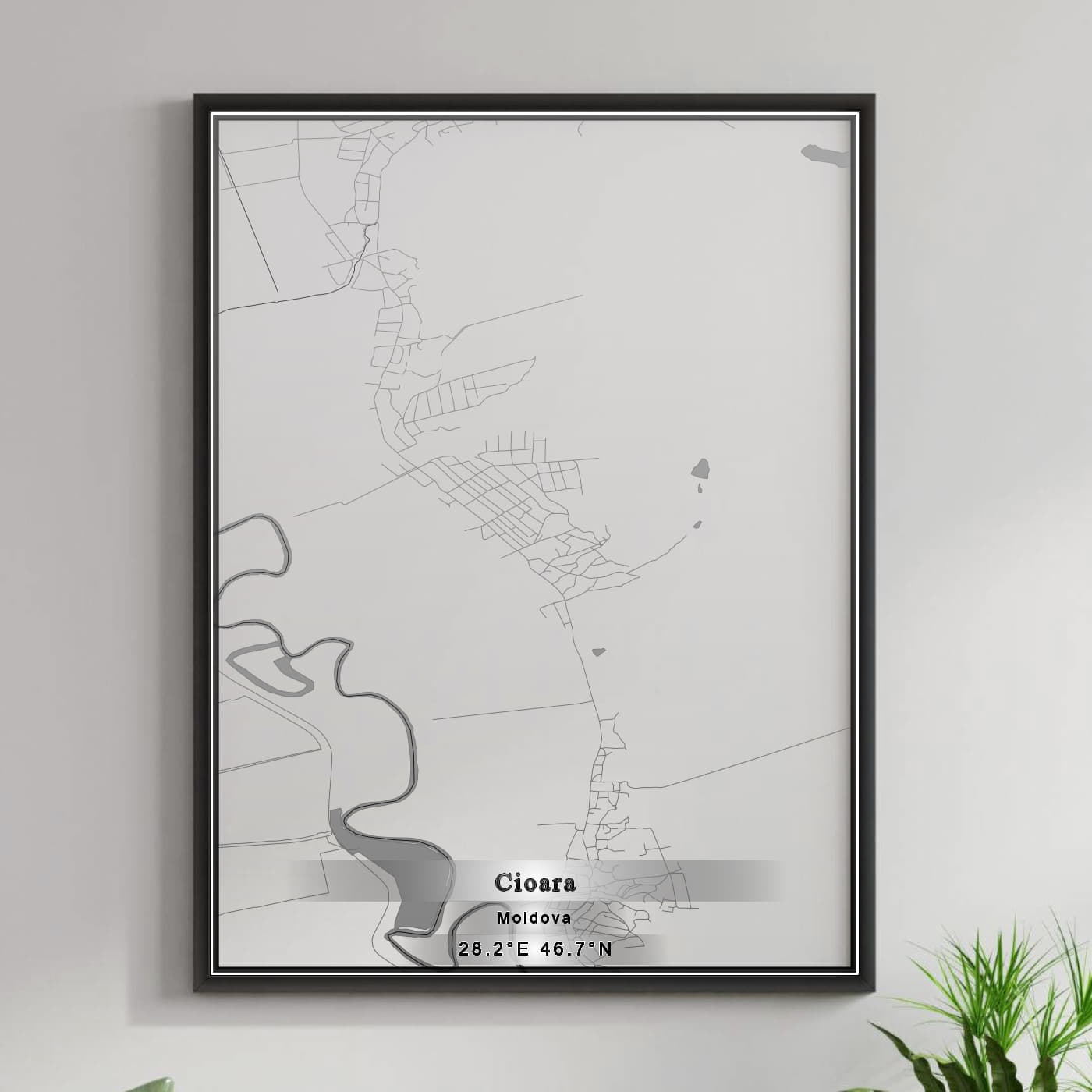 ROAD MAP OF CIOARA, MOLDOVA BY MAPBAKES