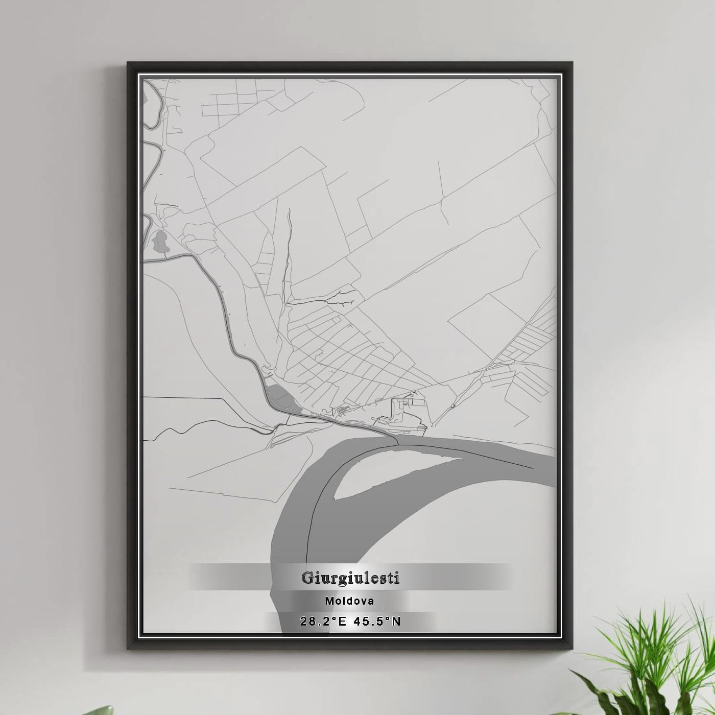 ROAD MAP OF GIURGIULEŞTI, MOLDOVA BY MAPBAKES
