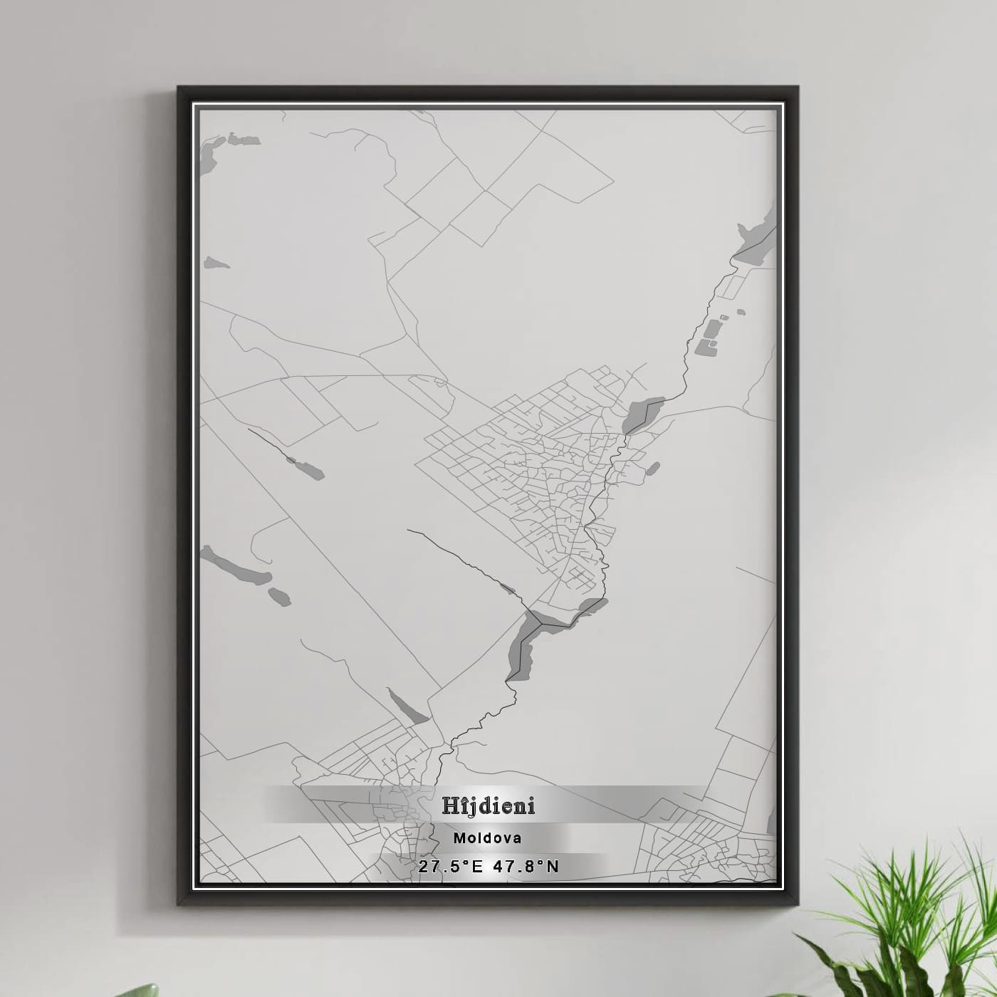 ROAD MAP OF HÎJDIENI, MOLDOVA BY MAPBAKES