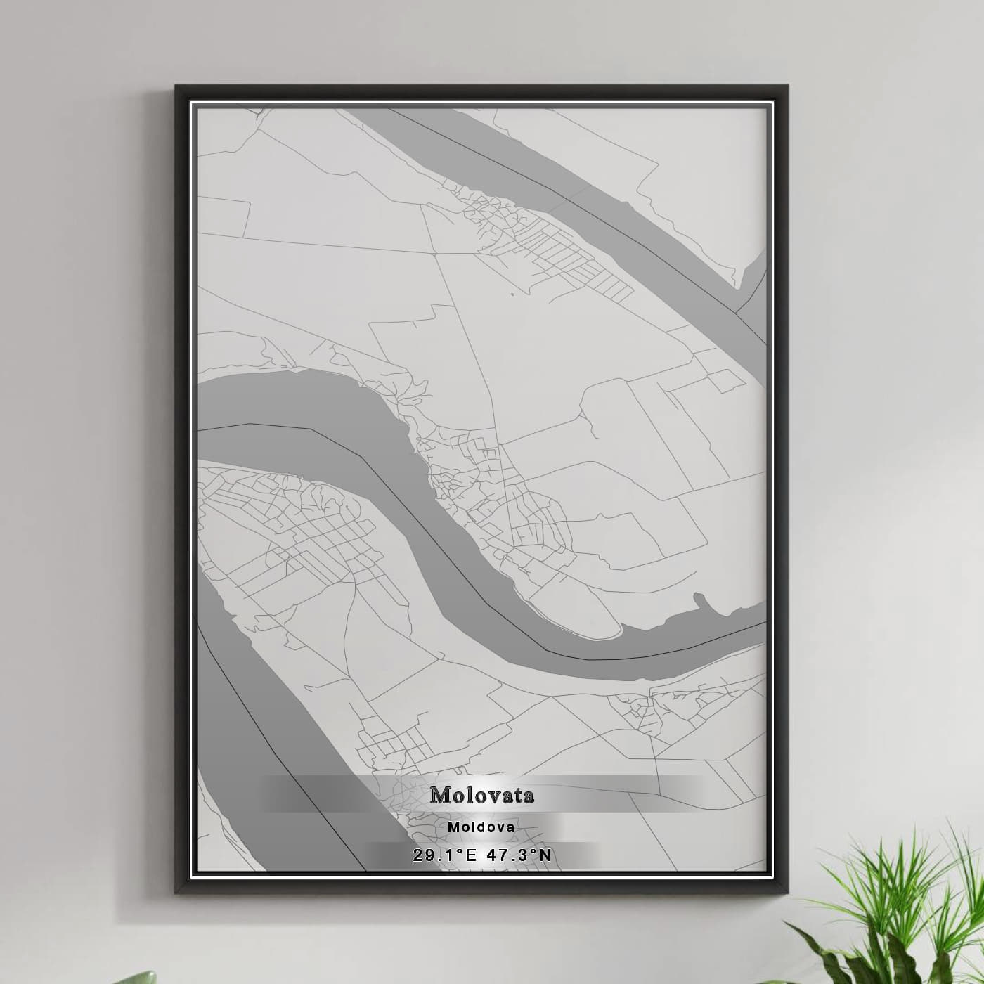 ROAD MAP OF MOLOVATA, MOLDOVA BY MAPBAKES