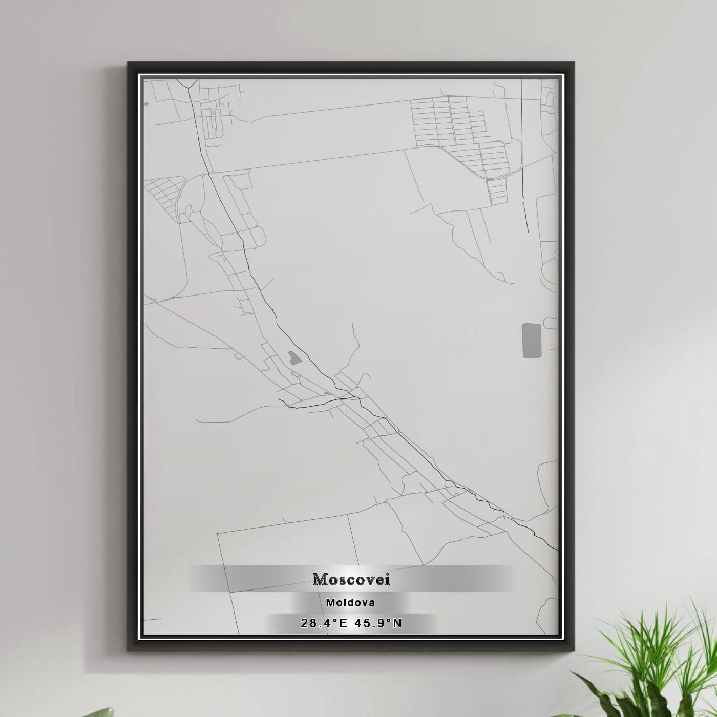ROAD MAP OF MOSCOVEI, MOLDOVA BY MAPBAKES