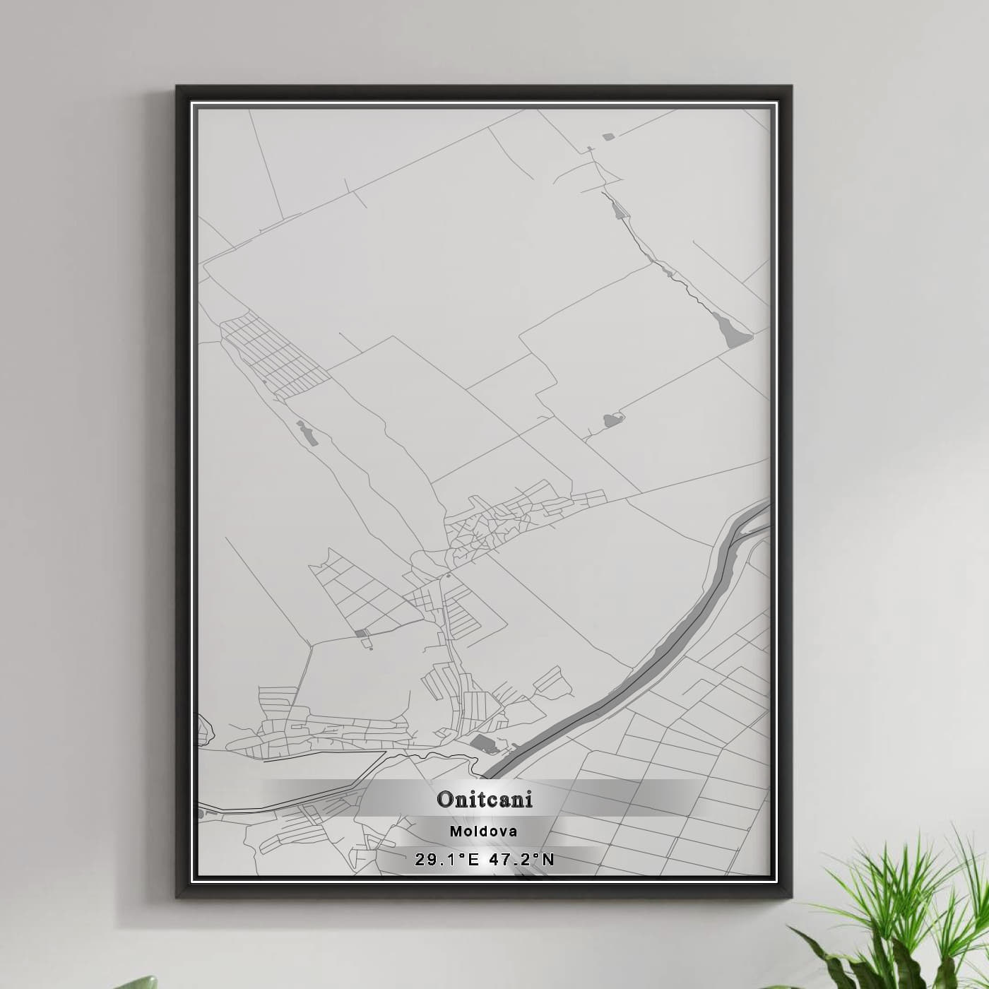 ROAD MAP OF ONIŢCANI, MOLDOVA BY MAPBAKES