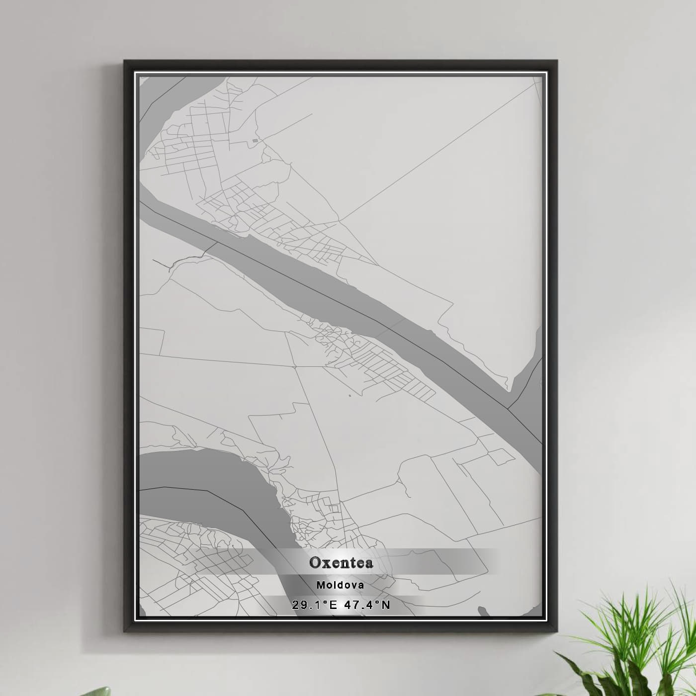ROAD MAP OF OXENTEA, MOLDOVA BY MAPBAKES