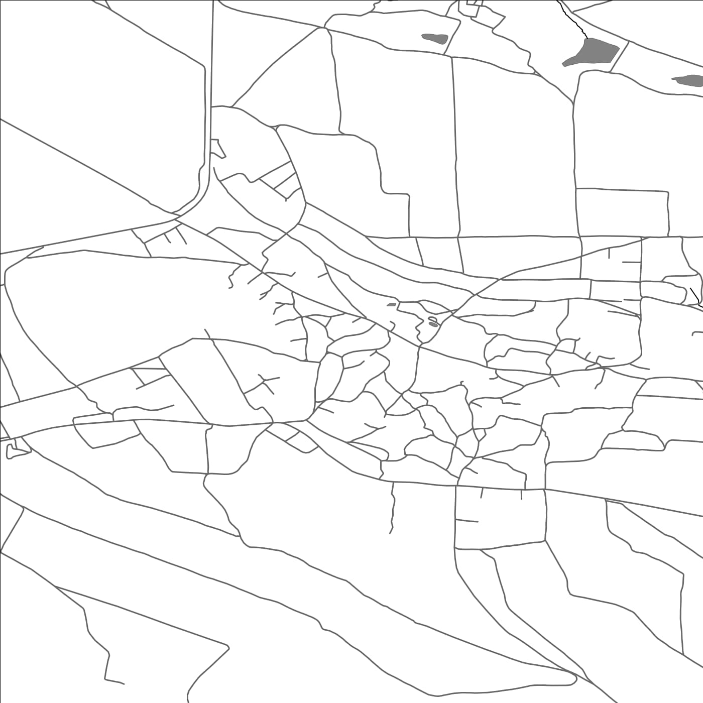 ROAD MAP OF CINIŞEUŢI, MOLDOVA BY MAPBAKES