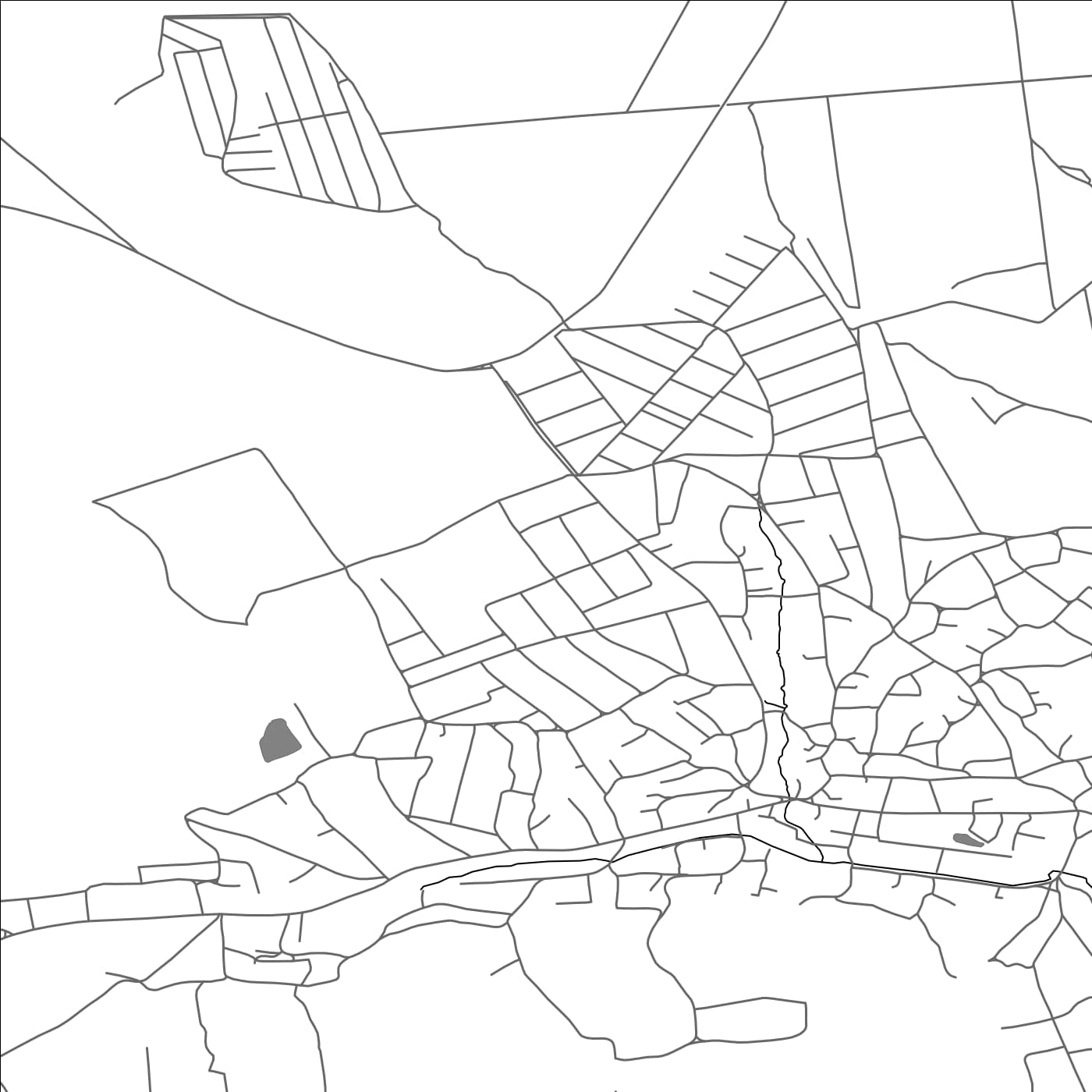 ROAD MAP OF HÎRBOVĂŢ, MOLDOVA BY MAPBAKES