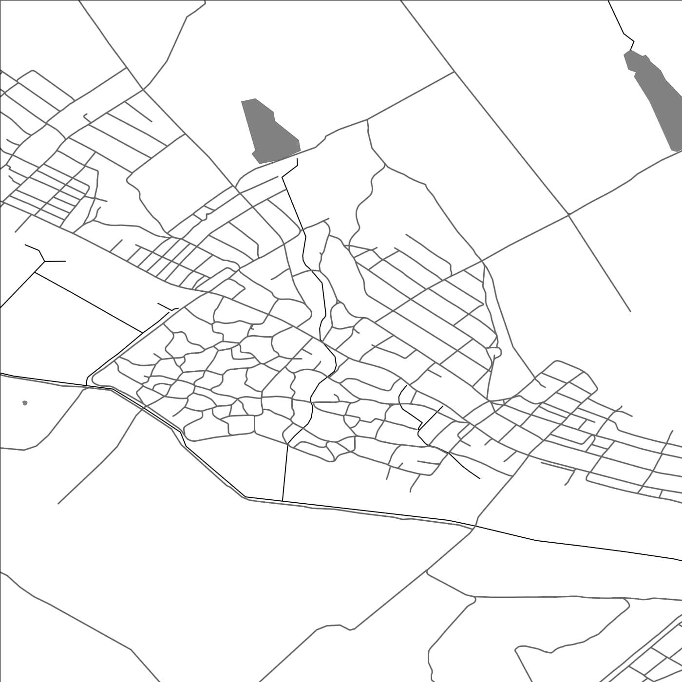 ROAD MAP OF HOREŞTI, MOLDOVA BY MAPBAKES