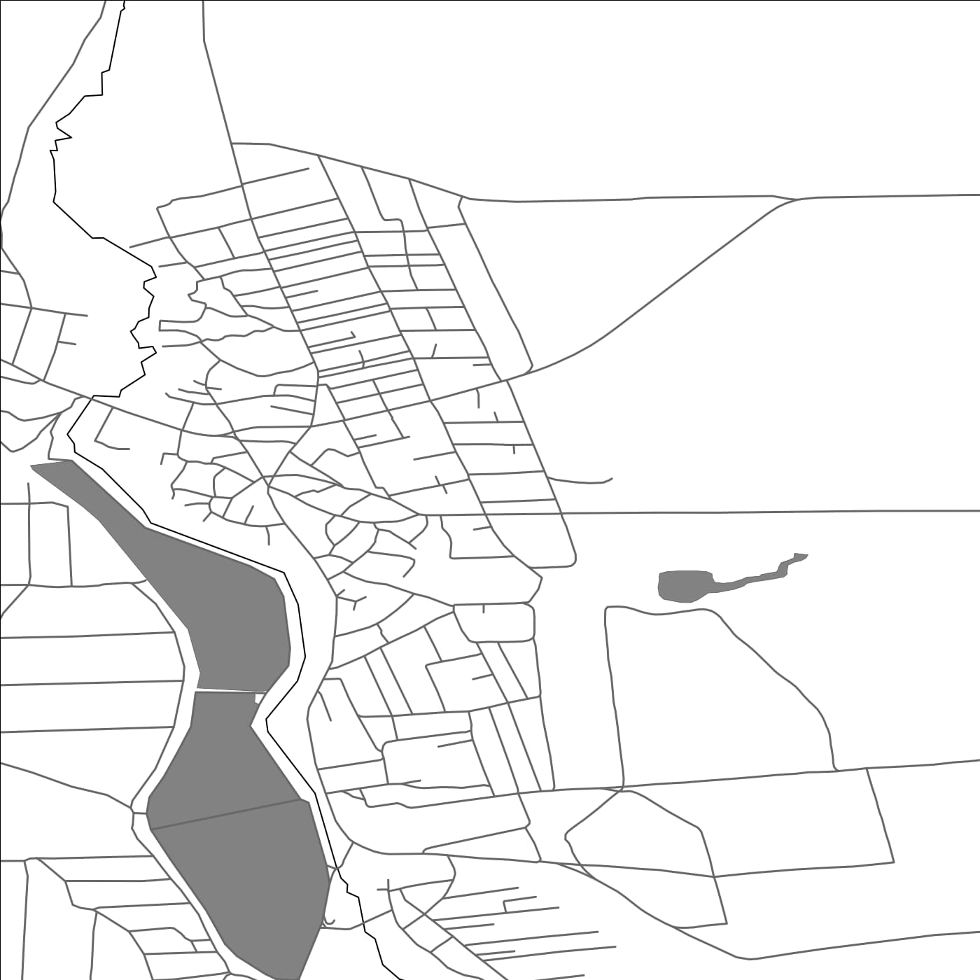 ROAD MAP OF MÎNDÎC, MOLDOVA BY MAPBAKES