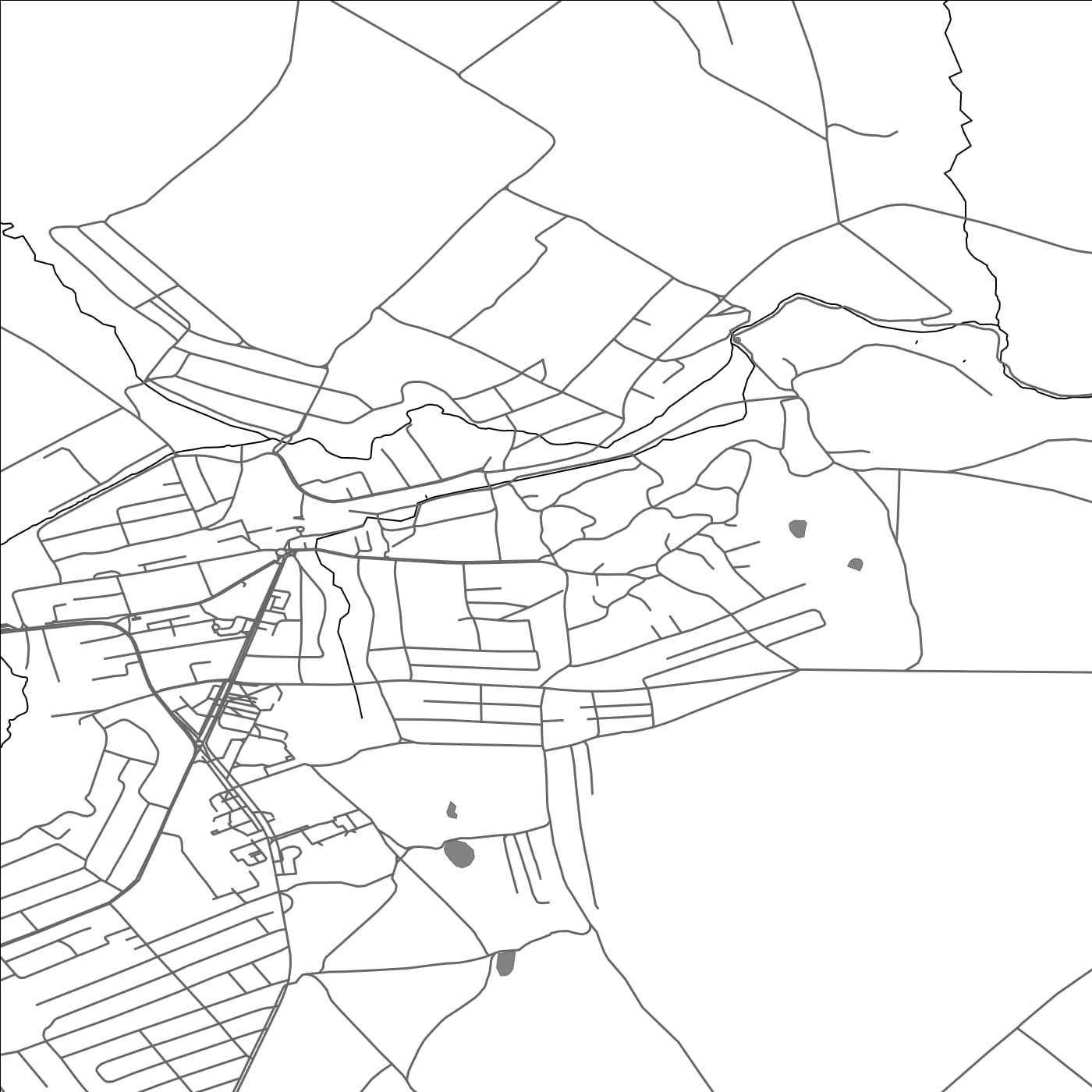 ROAD MAP OF ŞOLDĂNEŞTI, MOLDOVA BY MAPBAKES