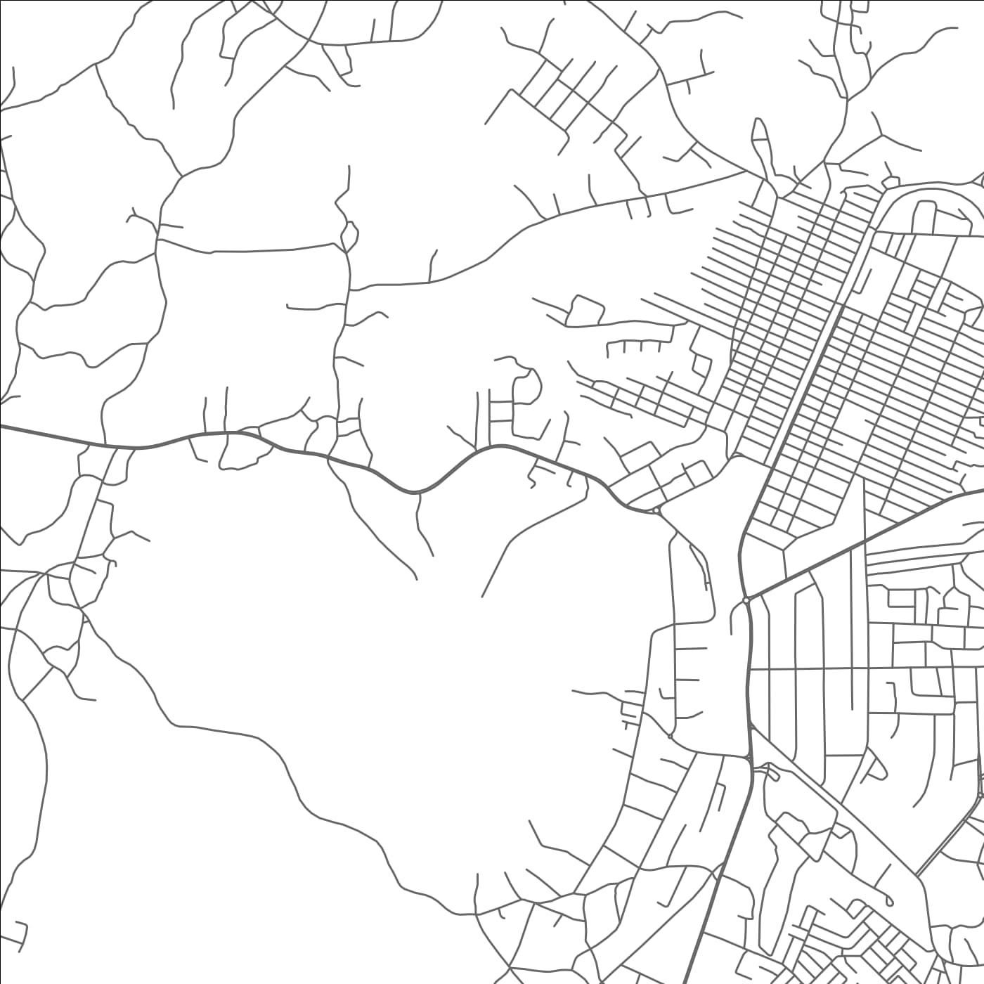 ROAD MAP OF UMUAHIA, NIGERIA BY MAPBAKES