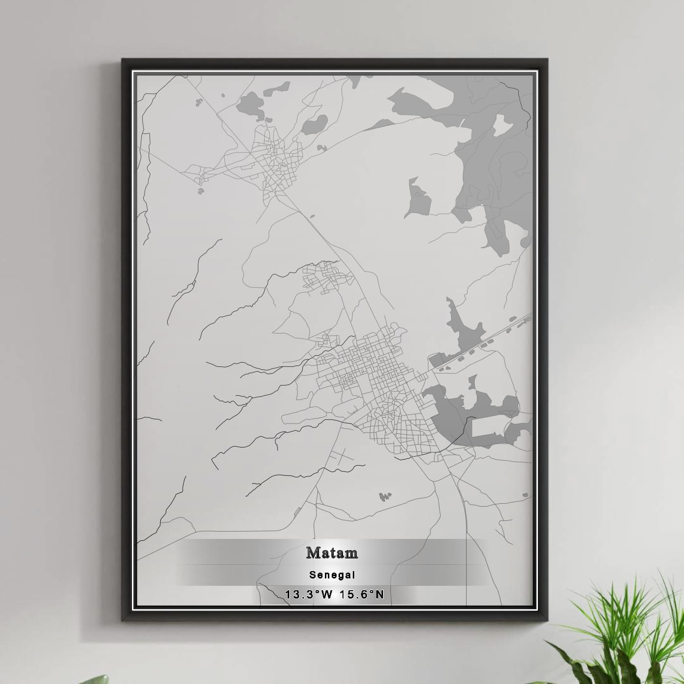 ROAD MAP OF MATAM, SENEGAL BY MAPBAKES